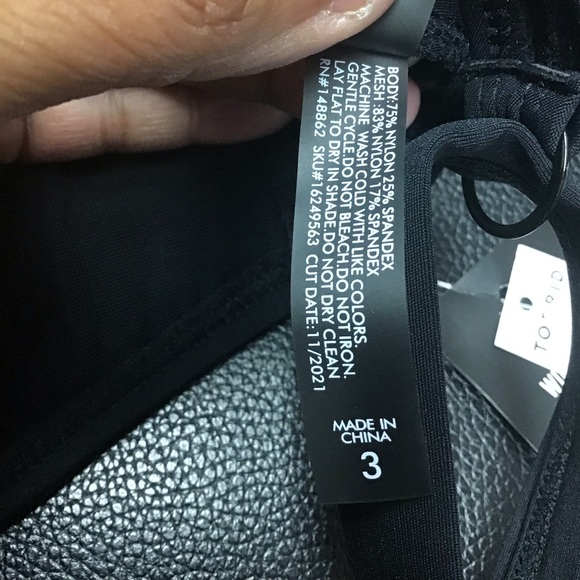 Torrid 3 plus size black corset lace up one piece swimsuit NWT - Picture 4 of 9